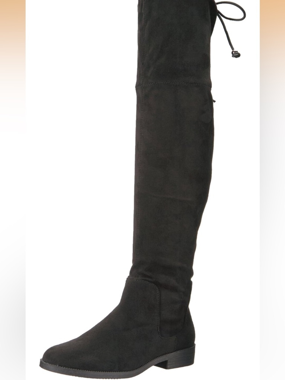 Like New Rampage Upside Black Suede Over the Knee Boots